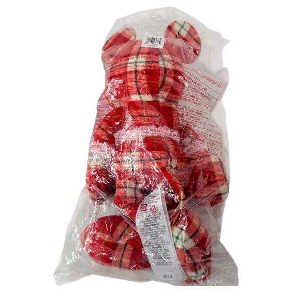 2025 Disney Cardmember Exclusive Mickey Mouse Plush Christmas Holiday Plaid - Picture 3 of 7